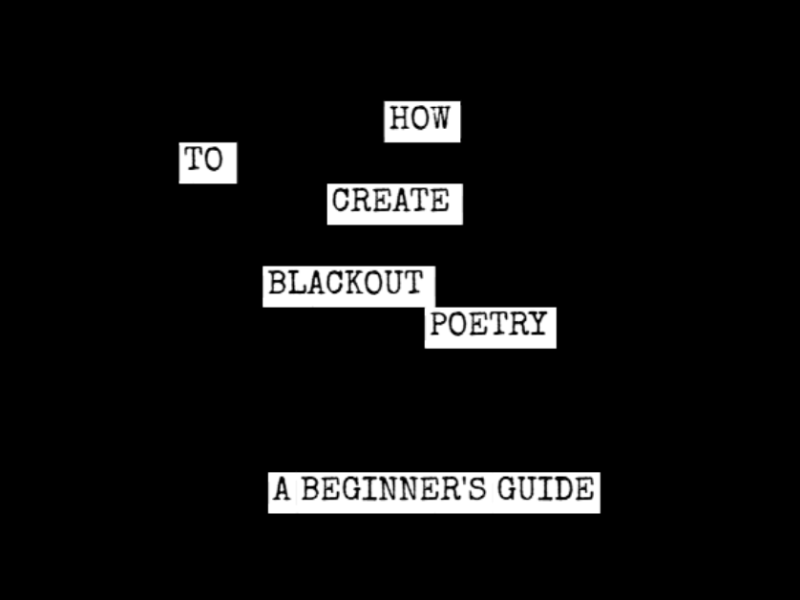 How to Create Blackout Poetry